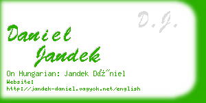 daniel jandek business card